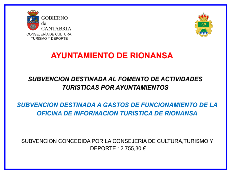 subvencion actividades turisticas