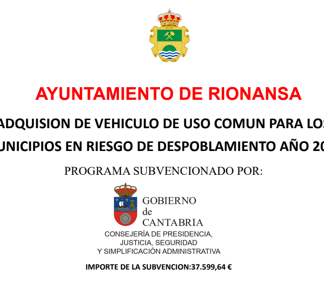 Adquisición de vehículo de uso común para municipios en riesgo de despoblamiento 2025