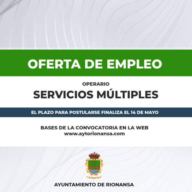 Rionansa convoca una plaza de Operario de Servicios Múltiples