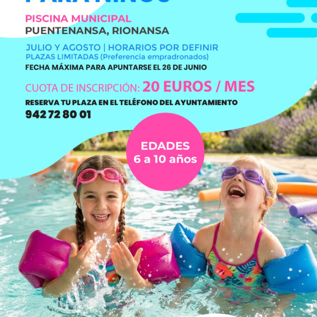 ¡Curso de Natación para Niños en Rionansa 2026!