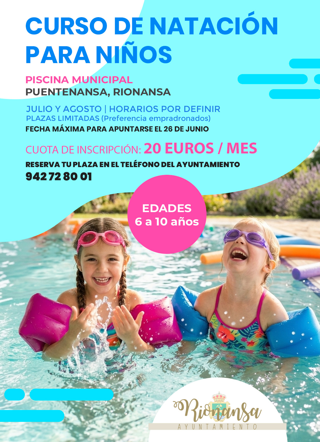 Cartel Piscina