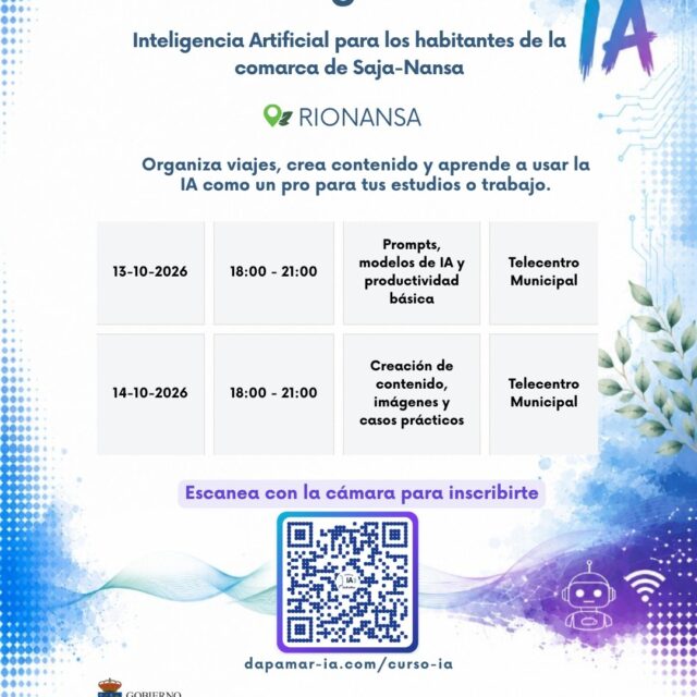 Curso gratuito: Inteligencia Artificial en Rionansa